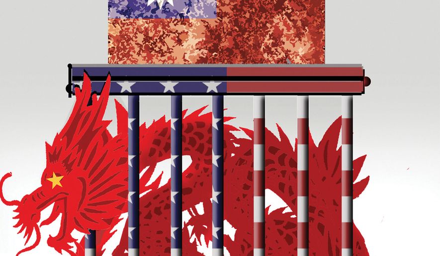China, the United States of America and Taiwan relationships illustration by Alexander Hunter/The Washington Times