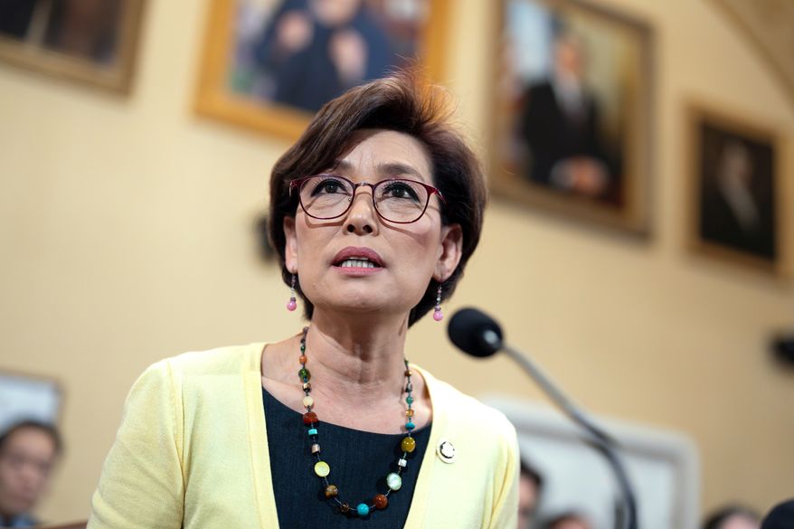 Rep. Young Kim, R-Calif., speaks at the Capitol in Washington, April 15, 2024. (AP Photo/J. Scott Applewhite, File)