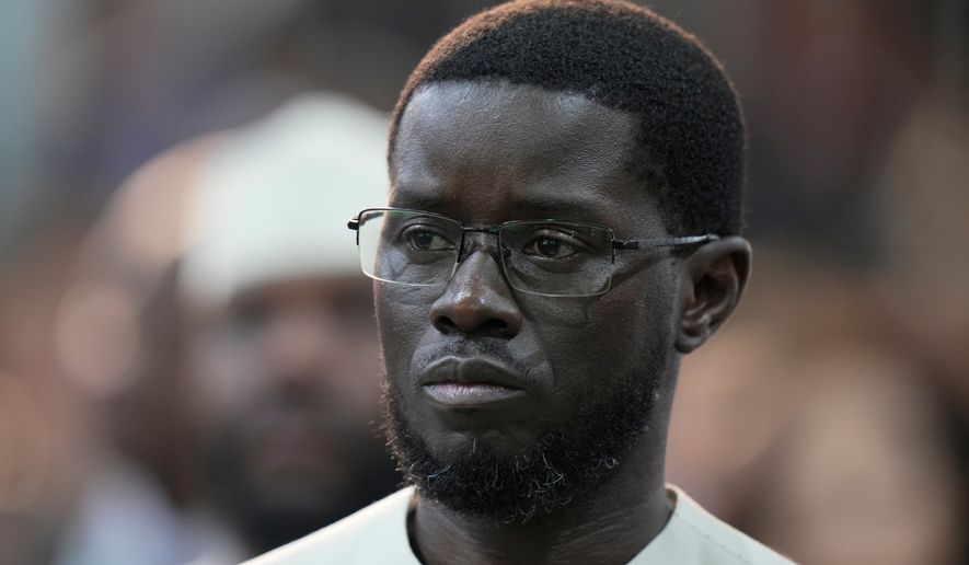 Senegal President Bassirou Diomaye Faye attends the Africa Forward Summit at the Kenyatta International Convention Centre in Nairobi, Kenya, Tuesday, May 12, 2026. (AP Photo/Brian Inganga)
