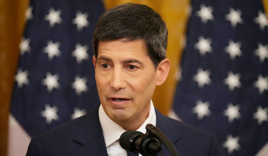Federal Reserve Chairman Kevin Warsh speaks during his swearing-in in the East Room of the White House, Friday, May 22, 2026, in Washington. (AP Photo/Alex Brandon)