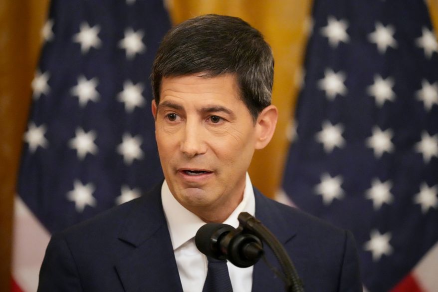 Federal Reserve Chairman Kevin Warsh speaks during his swearing-in in the East Room of the White House, Friday, May 22, 2026, in Washington. (AP Photo/Alex Brandon)
