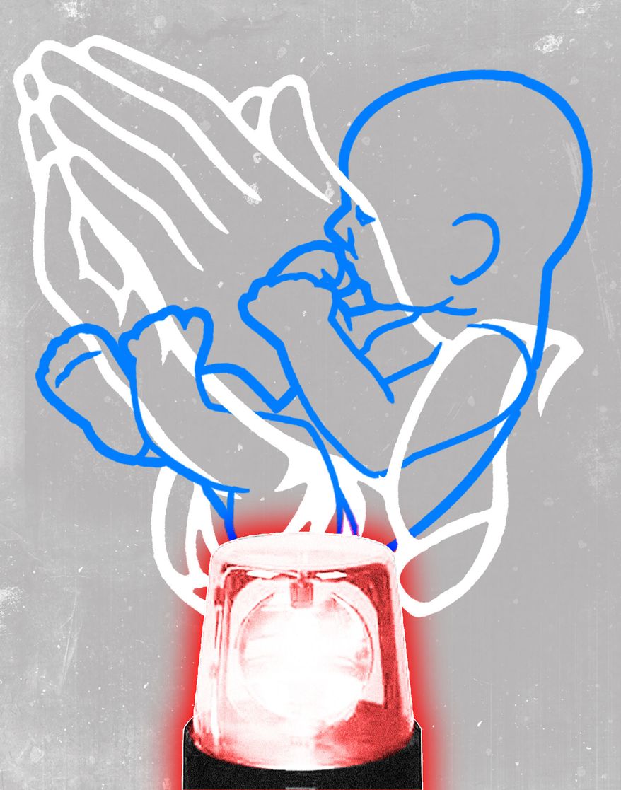 Defunding abortion illustration by Linas Garsys / The Washington Times