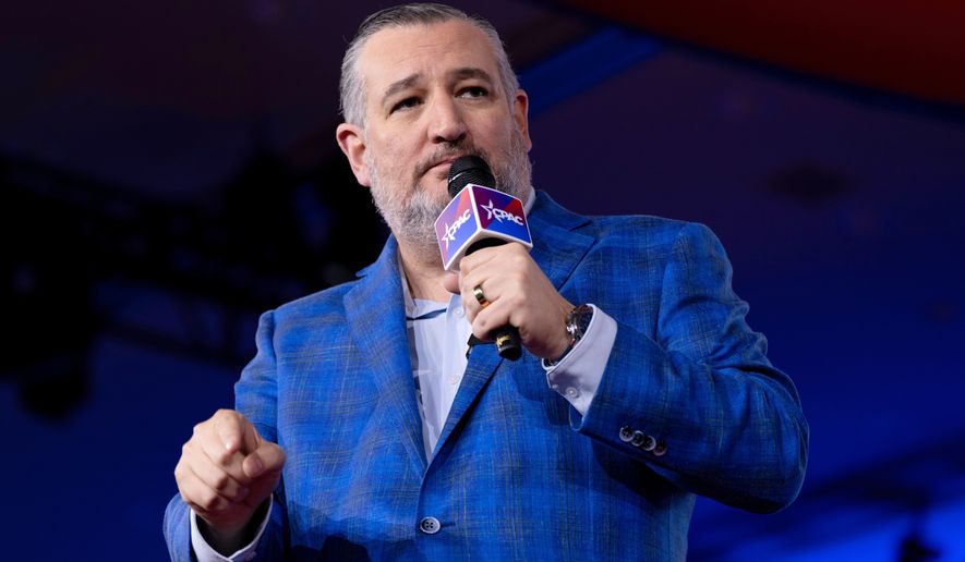 Sen. Ted Cruz, R-Texas, speaks at the Conservative Political Action Conference (CPAC) in Dallas, March 28, 2026. (AP Photo/Gabriela Passos, File)