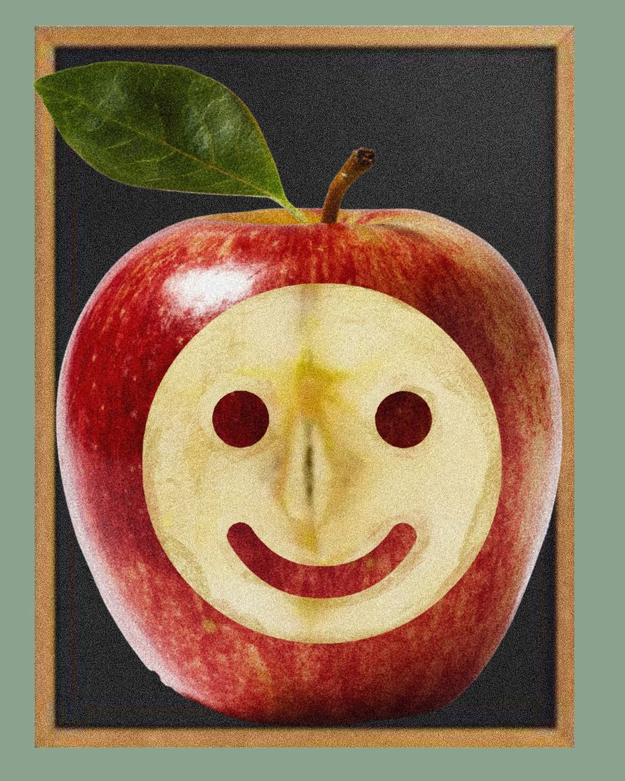Happiness in school education illustration by Linas Garsys / The Washington Times