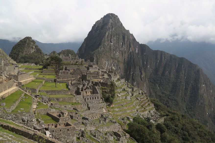 The Machu Picchu archeological site sits in the department of Cusco, Peru, Oct. 27, 2020. (AP Photo/Martin Mejia, File)