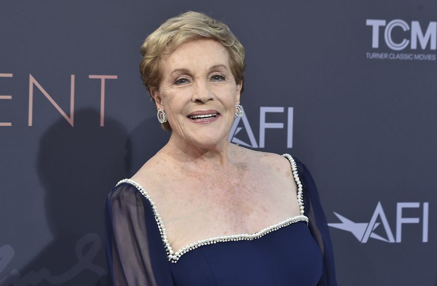 Julie Andrews arrives at the 48th AFI Life Achievement Award Honoring Julie Andrews on Thursday, June 9, 2022, at The Dolby Theatre in Los Angeles. (Photo by Jordan Strauss/Invision/AP)