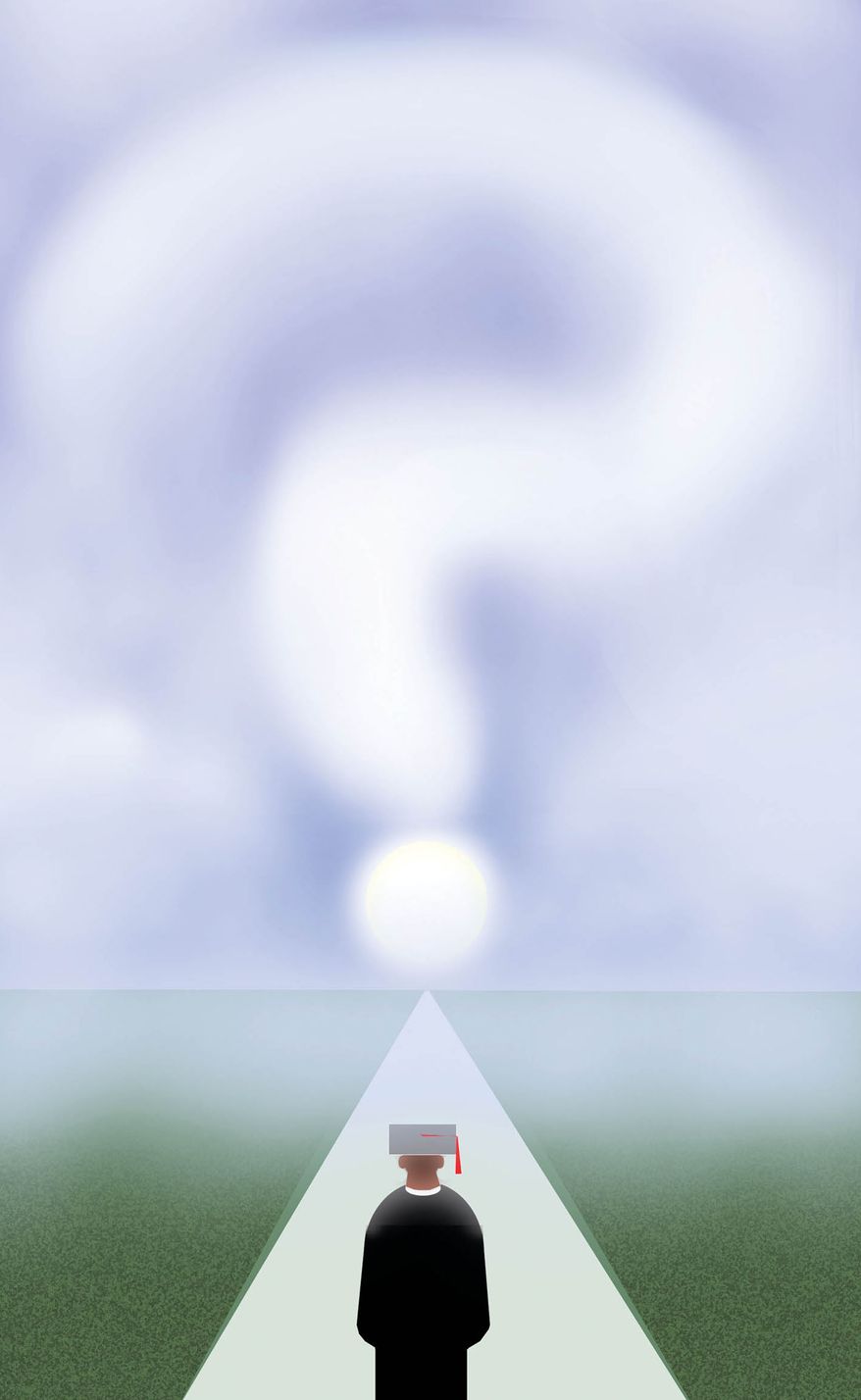 Graduates learning to embrace the unexpected in life illustration by Alexander Hunter/The Washington Times
