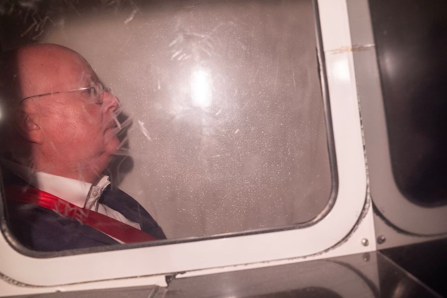Former SNP chief executive Peter Murrell arrives in a prison van at the High Court in Edinburgh for a further hearing, following his admission that he embezzled more than £400,000 from the SNP, Tuesday, June 2, 2026. (Jane Barlow/PA /PA via AP)