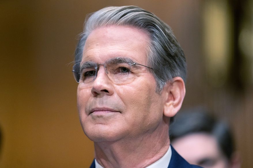 Treasury Secretary Scott Bessent testifies before the Senate Committee on Finance, Wednesday, June 3, 2026 in Washington. (AP Photo/Allison Robbert)