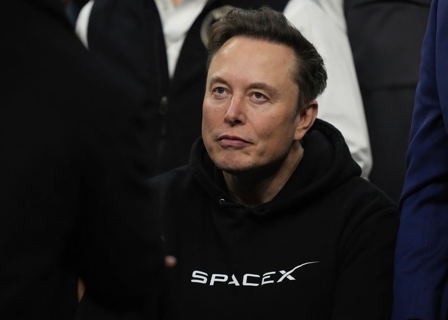 Elon Musk attends the finals for the NCAA wrestling championship in Philadelphia on March 22, 2025. (AP Photo/Matt Rourke) **FILE**