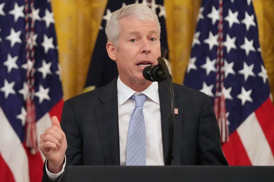 Energy Secretary Chris Wright speaks during an event, May 4, 2026, in the East Room at the White House in Washington. (AP Photo/Mark Schiefelbein, File)