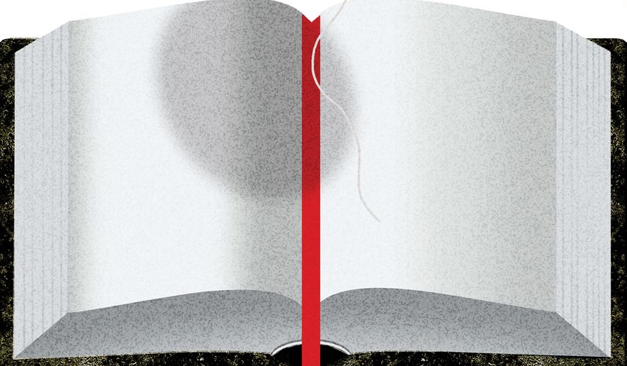 Interpreting the bible illustration by Alexander Hunter/The Washington Times