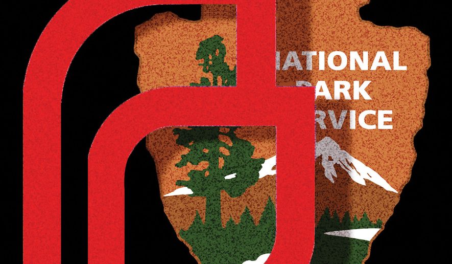 Planned Parenthood and the National Park Service illustration by Alexander Hunter/The Washington Times