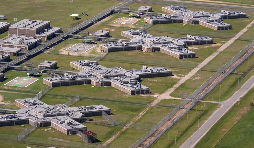 The Winn Correctional Center, an ICE detention facility, is seen in this aerial photo in Winnfield, La., April 9, 2025. (AP Photo/Gerald Herbert, File)