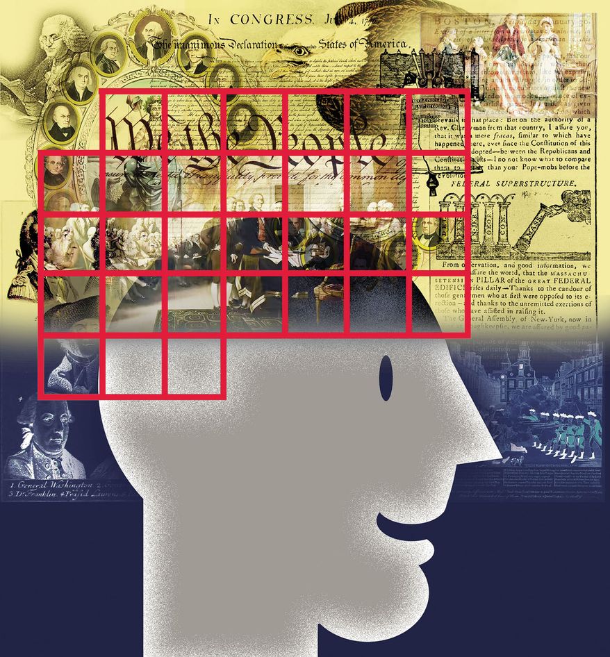 Celebrating American History and the Founding Founders illustration by Alexander Hunter/The Washington Times