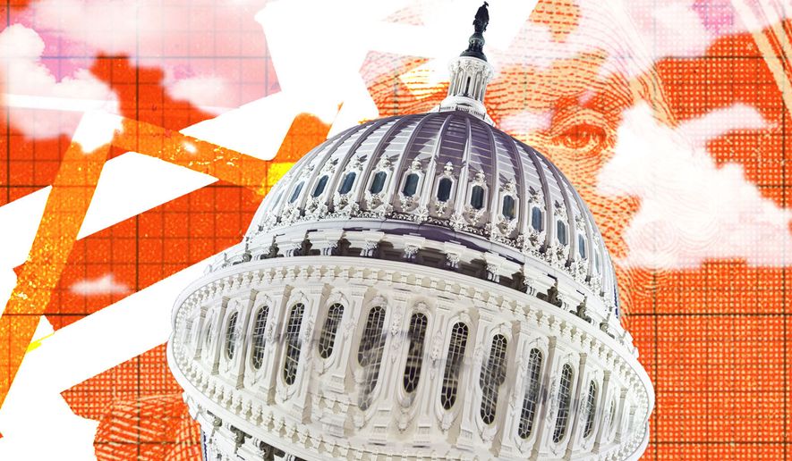 Getting Congress to control inflation illustration by Linas Garsys / The Washington Times