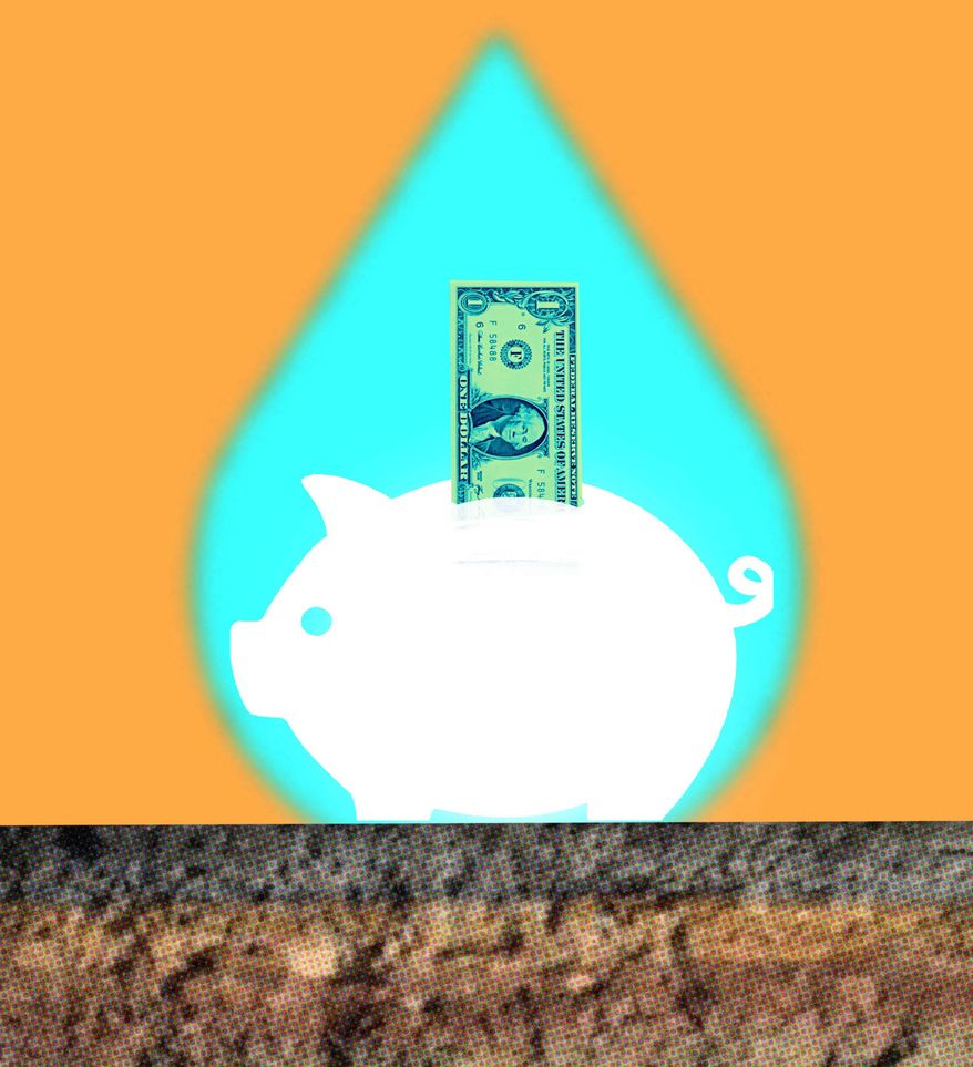 Economic benefits to fracking for oil and natural gas in the United States of America illustration by Linas Garsys / The Washington Times