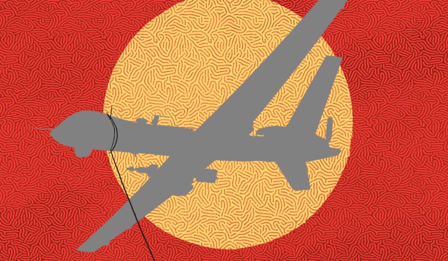 Drone operators illustration by Linas Garsys / The Washington Times