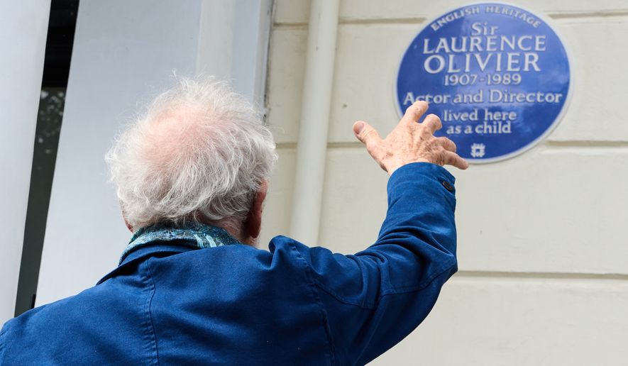 Ian McKellan unveils a Blue Plaque for Laurence Olivier in London, England, Wednesday, June 10, 2026. (Photo by Scott A Garfitt/Invision/AP)