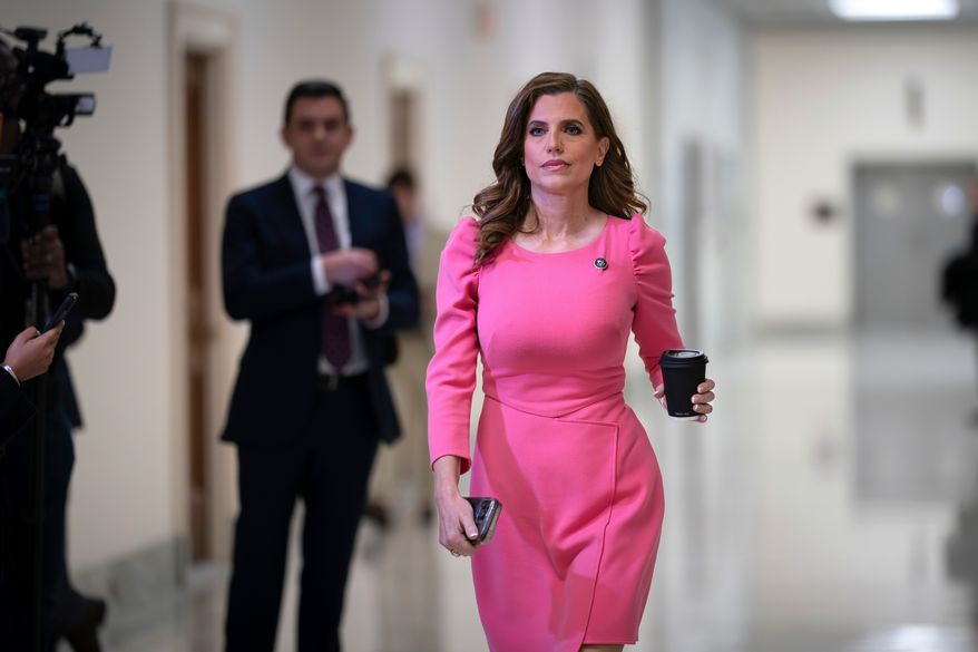 Rep. Nancy Mace, R-S.C., leaves the Speaker's office at the Capitol in Washington, Feb. 2, 2023. (AP Photo/J. Scott Applewhite) **FILE**