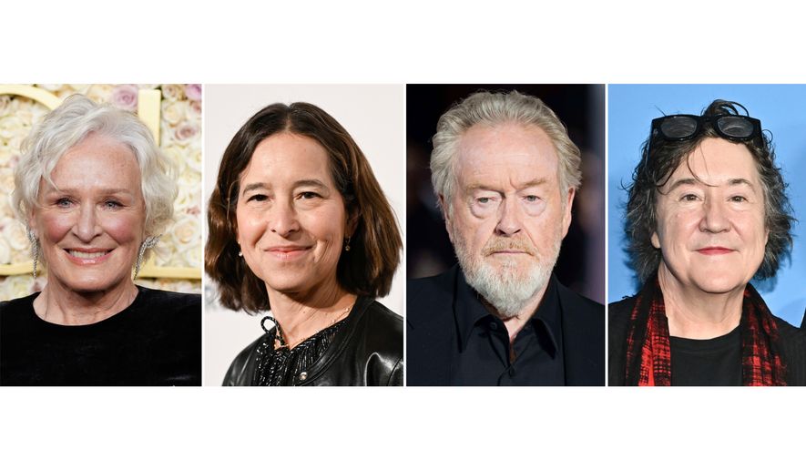 This combination of photos show, from left, Glenn Close, Pamela Koffler, Ridley Scott, and Christine Vachon. (AP Photo)