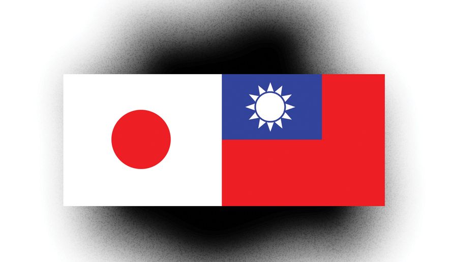 Japan and Taiwan illustration by Alexander Hunter/The Washington Times