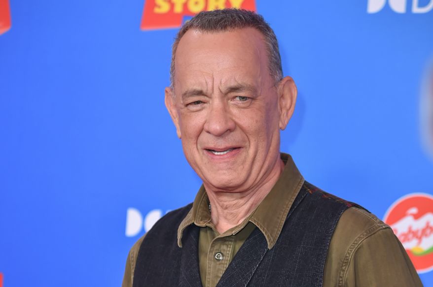 Tom Hanks arrives at the premiere of "Toy Story 5" on Tuesday, June 9, 2026, at the Dolby Theatre in Los Angeles. (Photo by Richard Shotwell/Invision/AP)
