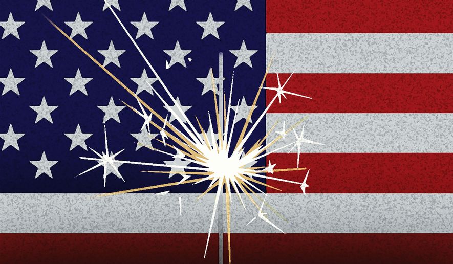 Celebrating the United States of America's 250th anniversary illustration by Alexander Hunter/The Washington Times