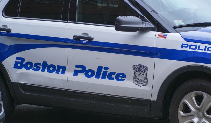 Boston Police car in the city. File photo credit: 4kclips via Shutterstock.