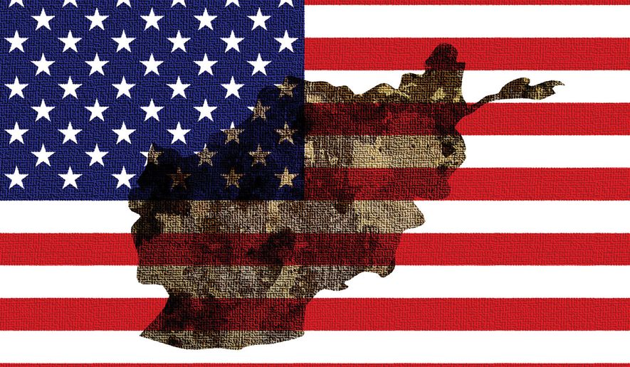 The United States of America's relationship with Afghanistan illustrated by Alexander Hunter/The Washington Times