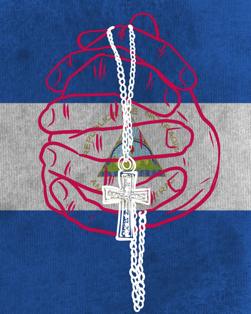 Nicaragua and freedom of religion illustration by Linas Garsys / The Washington Times