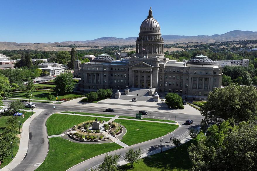 FILE - The Idaho state Capitol in Boise, Idaho, on July 3, 2025 (AP Photo/Jenny Kane, File)