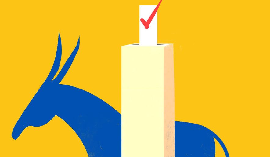 Democrats and election reform illustration by Linas Garsys / The Washington Times