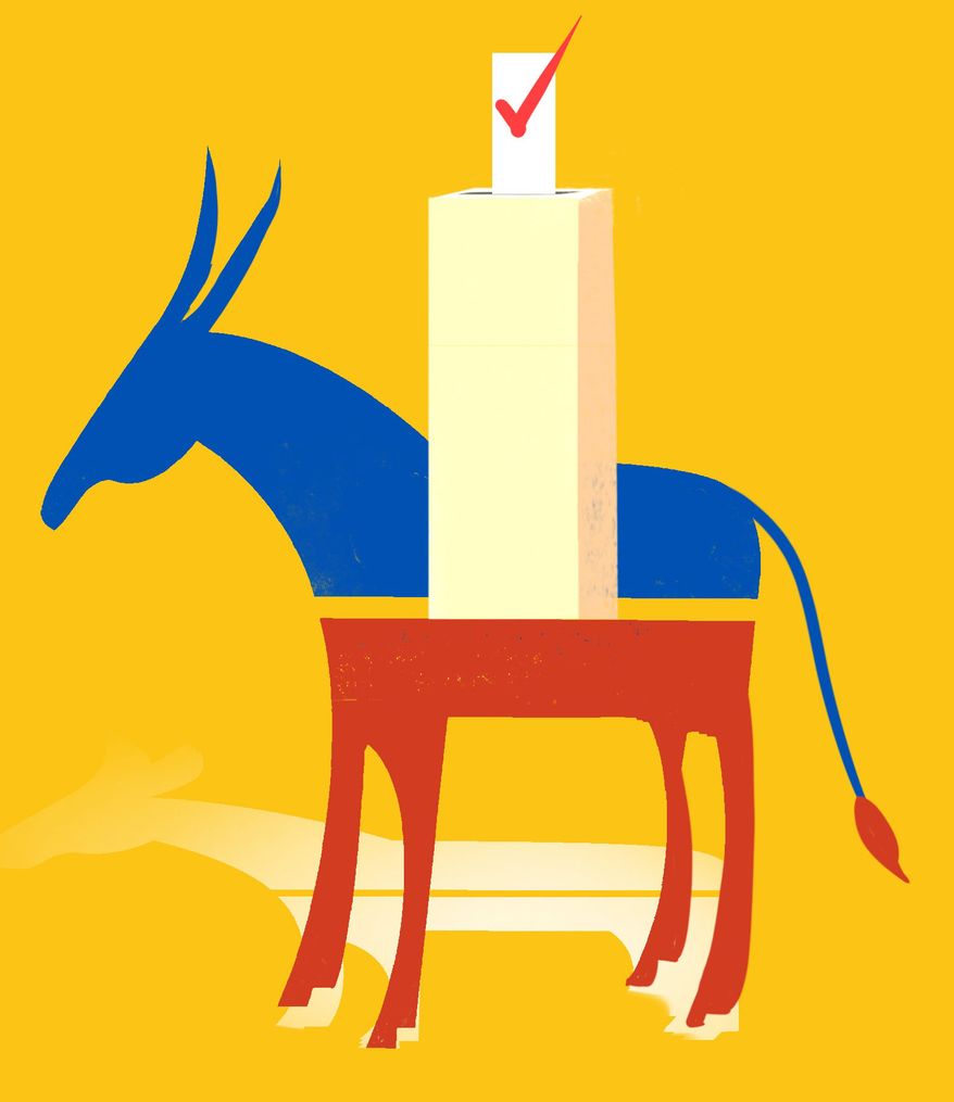 Democrats and election reform illustration by Linas Garsys / The Washington Times