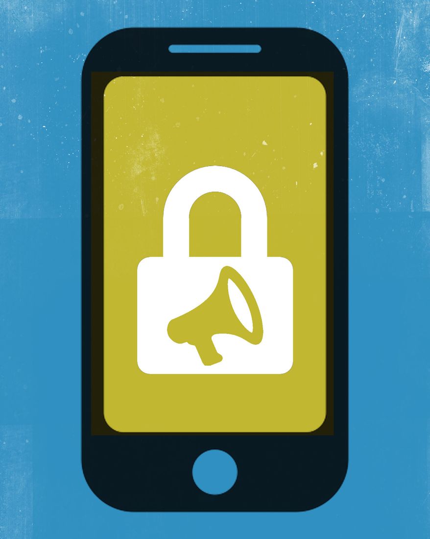 App store accountability and freedom of speech illustration by Linas Garsys / The Washington Times