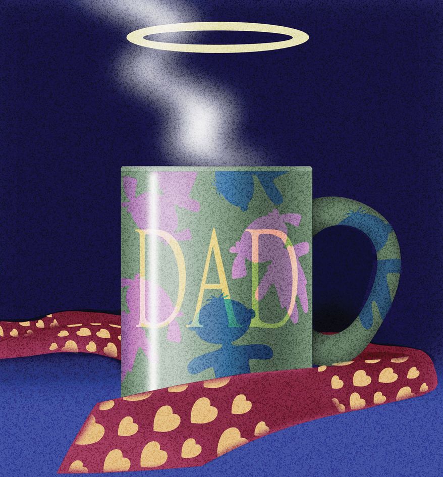 Father's Day and raising families with religion illustration by Alexander Hunter/The Washington Times