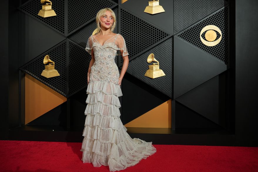 Sabrina Carpenter appears at the 68th annual Grammy Awards in Los Angeles on Feb. 1, 2026. (Photo by Jordan Strauss/Invision/AP, File)