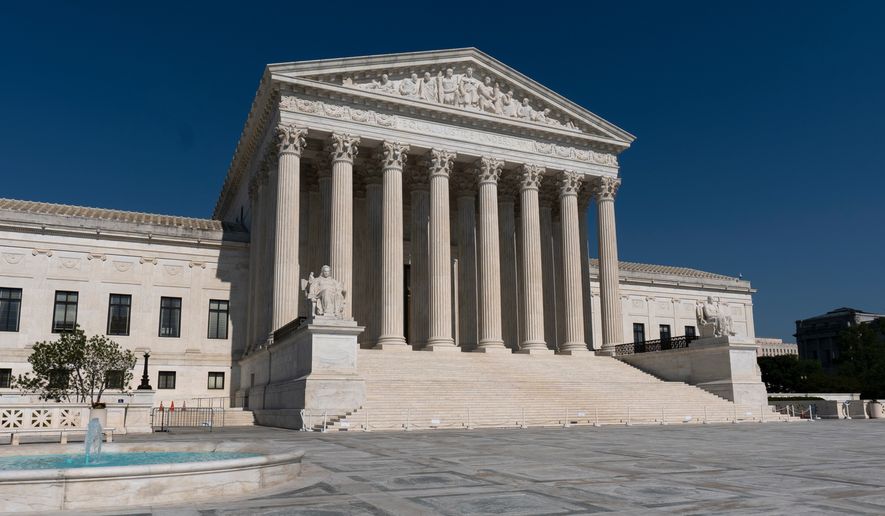 The Supreme Court is seen in Washington, Monday, May 18, 2026. (AP Photo/J. Scott Applewhite)