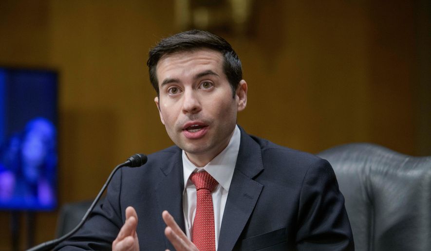 Keith Sonderling, President Donald Trump's nominee to be Deputy Secretary of Labor, appears before a Senate Committee on Health, Education, Labor, and Pensions hearing for his pending confirmation on Capitol Hill, Feb. 27, 2025, in Washington. (AP Photo/Rod Lamkey Jr., File)