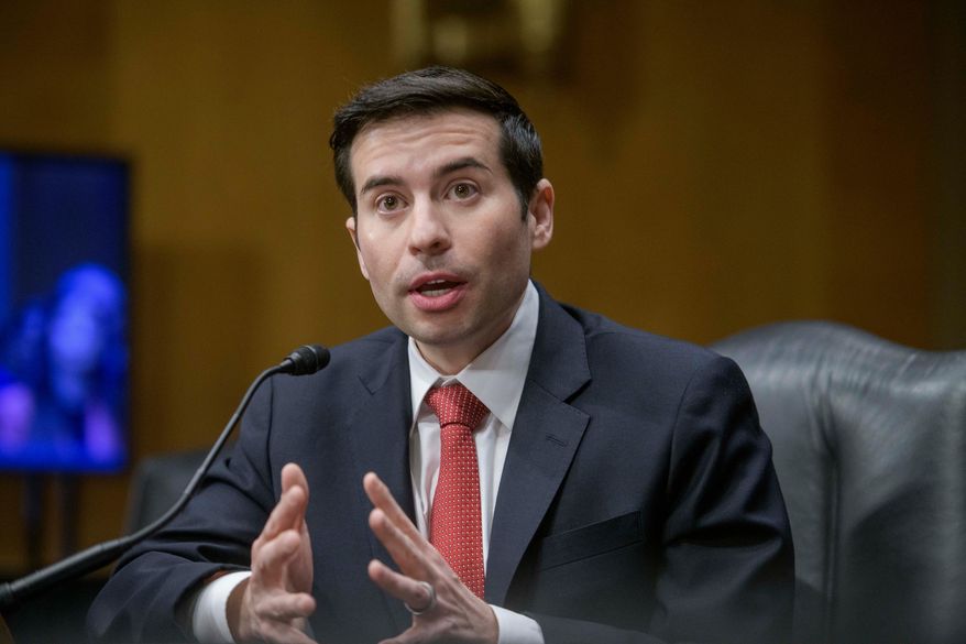 Keith Sonderling, President Donald Trump's nominee to be Deputy Secretary of Labor, appears before a Senate Committee on Health, Education, Labor, and Pensions hearing for his pending confirmation on Capitol Hill, Feb. 27, 2025, in Washington. (AP Photo/Rod Lamkey Jr., File)