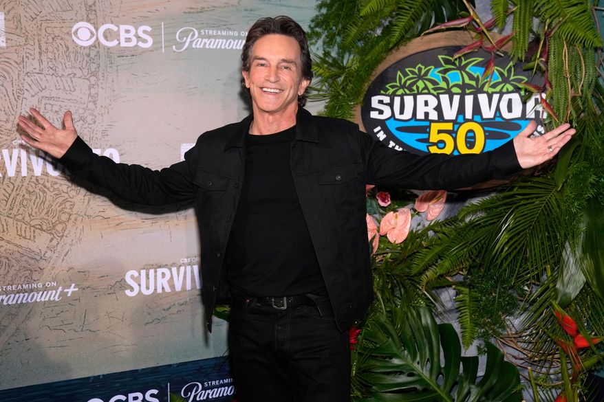 Jeff Probst attends the premiere of "Survivor" season 50 on Tuesday, Feb. 24, 2026, in New York. (Photo by Charles Sykes/Invision/AP)
