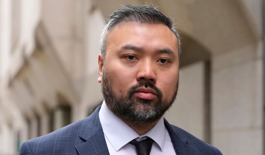 FILE - Chi Leung "Peter)"Wai leaves The Old Bailey in London on May 24, 2024. (AP Photo/Kirsty Wigglesworth, File)
