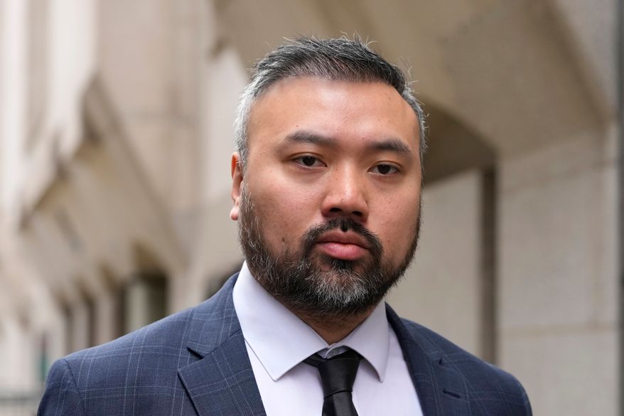 FILE - Chi Leung "Peter)"Wai leaves The Old Bailey in London on May 24, 2024. (AP Photo/Kirsty Wigglesworth, File)