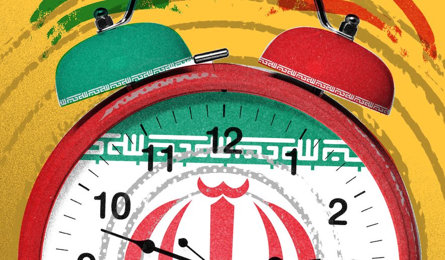 Iran negotiations with the United States of America illustration by Linas Garsys / The Washington Times