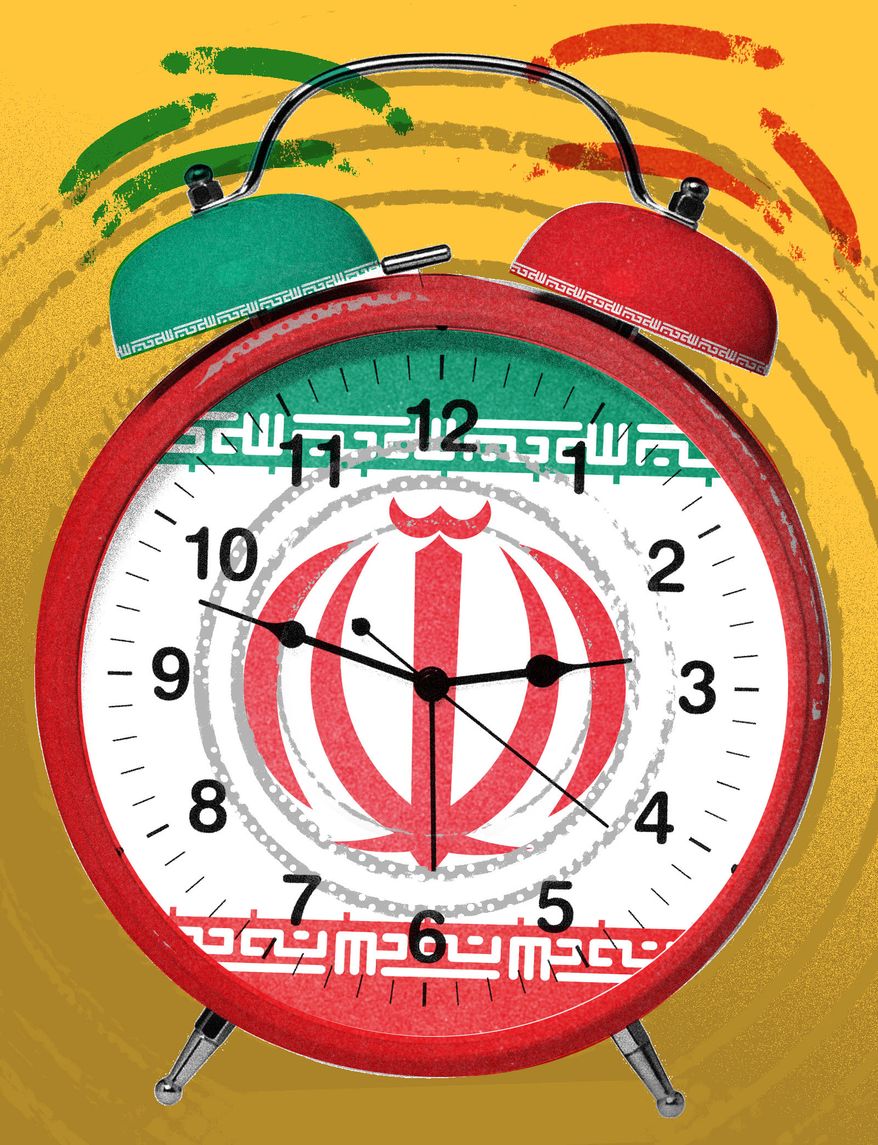 Iran negotiations with the United States of America illustration by Linas Garsys / The Washington Times
