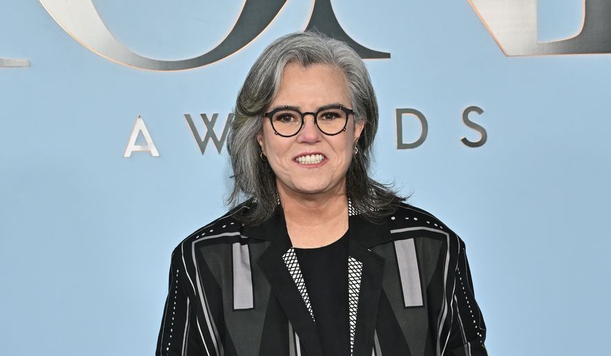 Rosie O'Donnell arrives at the 79th Tony Awards on Sunday, June 7, 2026, at Radio City Music Hall in New York. (Photo by Evan Agostini/Invision/AP) ** FILE **