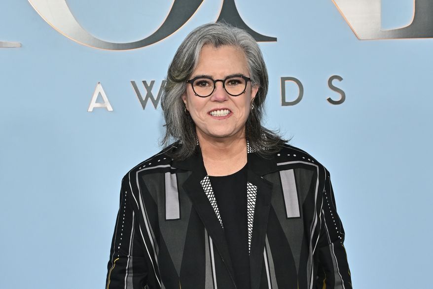 Rosie O'Donnell arrives at the 79th Tony Awards on Sunday, June 7, 2026, at Radio City Music Hall in New York. (Photo by Evan Agostini/Invision/AP)