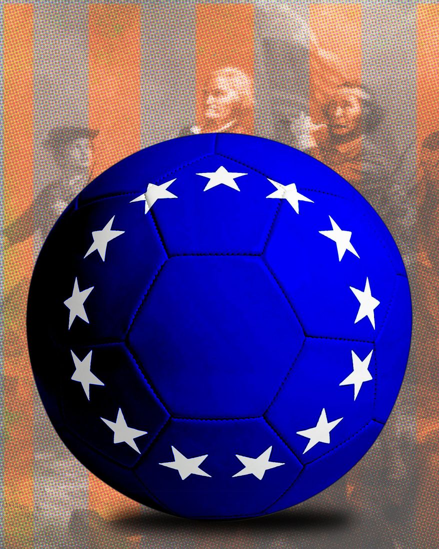 Team USA's World Cup uniform and Sons of Liberty illustration by Linas Garsys / The Washington Times