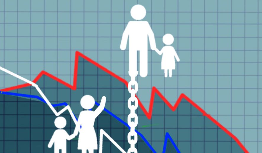 Declining marriage and childbirth rates illustration by Linas Garsys / The Washington Times