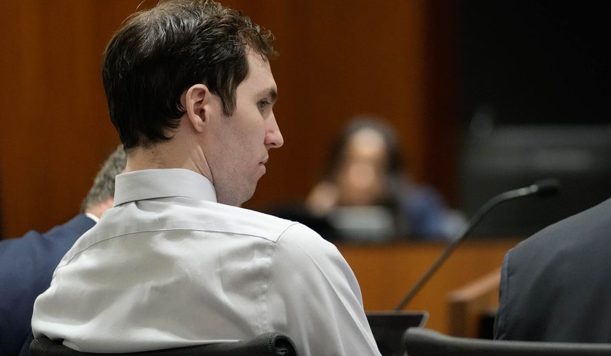 Tyler Robinson, accused in the fatal shooting of Charlie Kirk, appears during a hearing in 4th District Court in Provo, Utah, on Friday, June 12, 2026. (Francisco Kjolseth /The Salt Lake Tribune via AP, Pool)